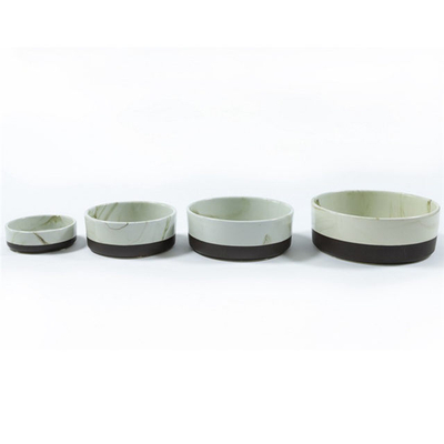 Marmor natürliche Textur Keramik Haustier Hundefutter Schüssel Wasserschale Keramik Katzenschale Einzelschale