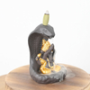 Skulpturen im Ganesha und Schlangenstil Ganesha Stil Design Keramik Wasserfall Backflow Weihrauchbrenner