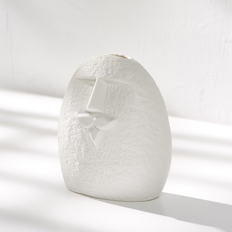 Porzellanvase ohne Glasur Wasser Desktop -Ornament Keramikvase