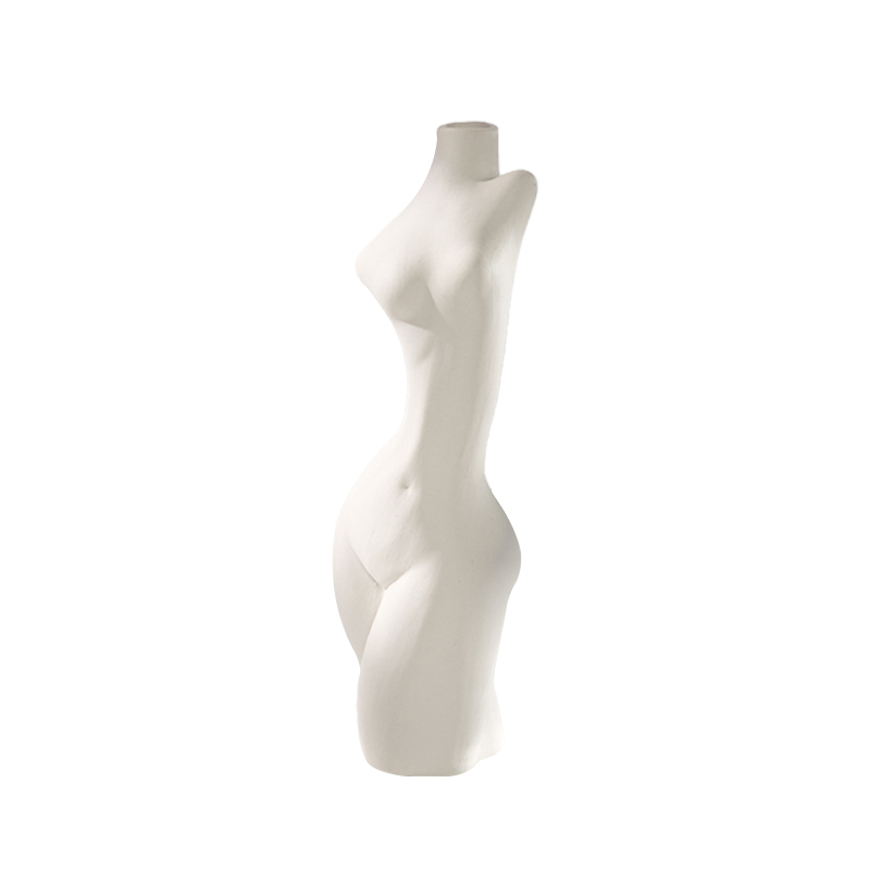 Körpermodellierung Art Vase stiller Stil Keramik Vase Skulptur weiße einfache Embryoblume Vase