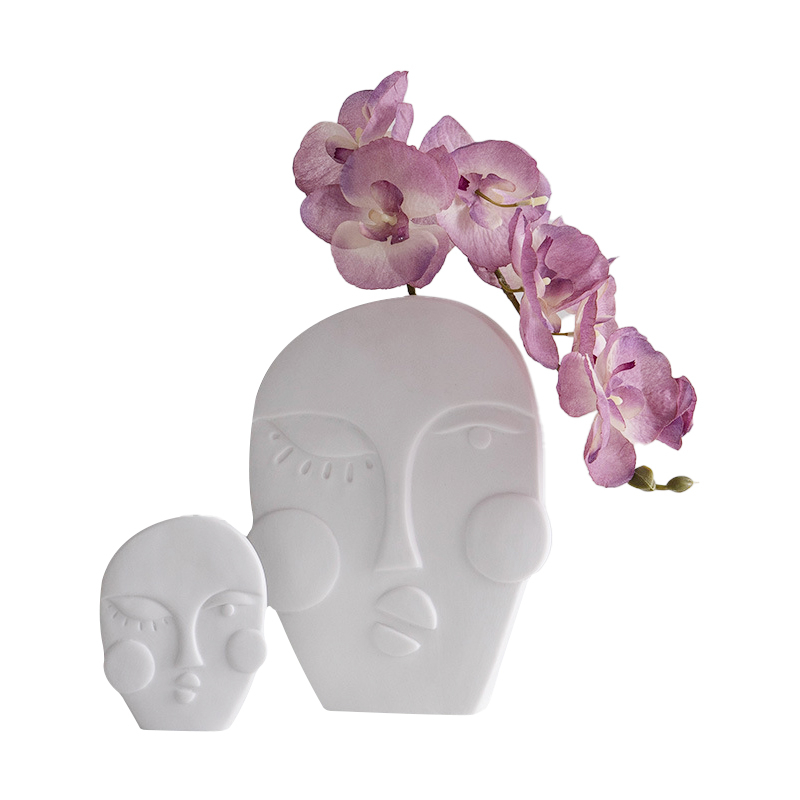 Design mehrerer Mimik aus weißer Keramik Vase Home Dekoration, Porzellanblütevase