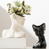 Moderne nordische Keramik-Gesichtsvase, abstrakter menschlicher Kopf, Blumentopf, Großhandel, kreative Porzellan-Körperbüste-Vase für Heimdekoration