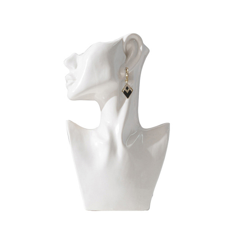 Großhandel mit moderner Keramik-Gesichtsvase, Büstenstatue für Heimdekoration, OEM-kundenspezifischer Porzellan-Menschenkopf-Blumentopf, Schmuck-Display-Halter