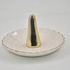 Golden Cone Style Flower ChassisKeramischer Schmuckschalenringhalter