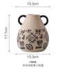 Keramik -Vase -Blume -Anordnung des Behälter Zeichnungsmuster