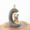 Skulpturen im Ganesha und Schlangenstil Ganesha Stil Design Keramik Wasserfall Backflow Weihrauchbrenner
