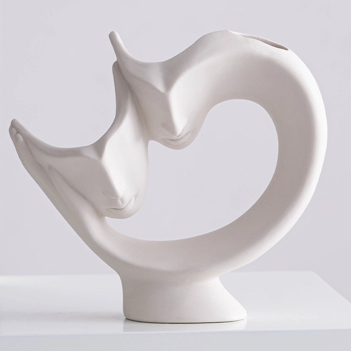 Funktionale Kunst handgeschobene Keramikvase für moderne Innenräume