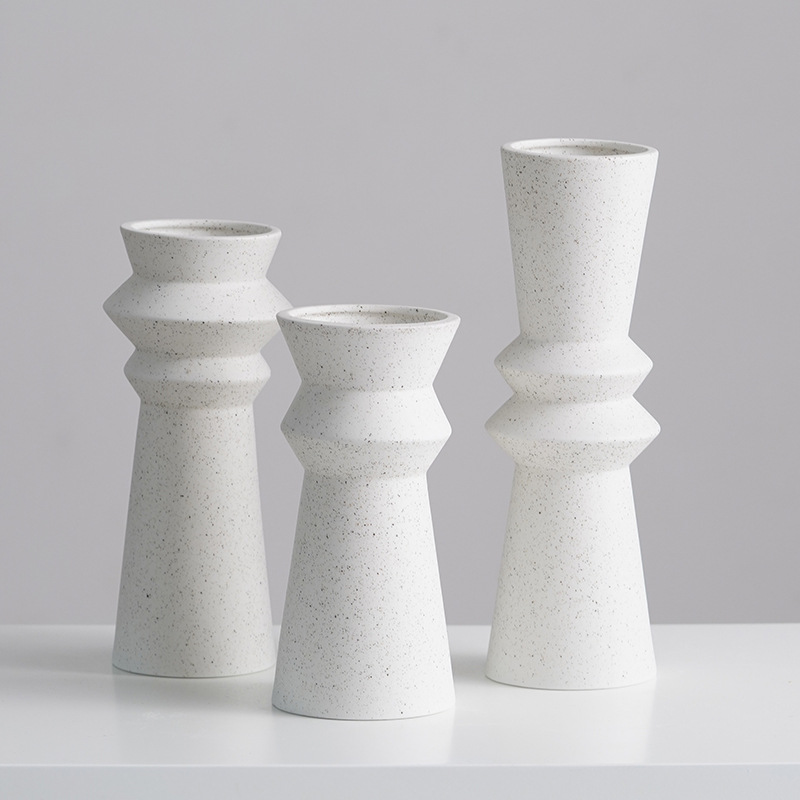 Handgefertigte Porzellanvase moderne minimalistische weiße Keramikvase