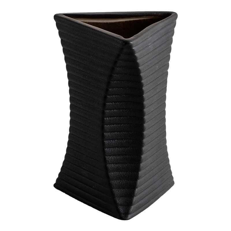 Moderne minimalistische Porzellanbodenvase - Mehrere Farben, glasiert schwarz, weiß usw. Finish für zeitgenössisches Home Office Decor