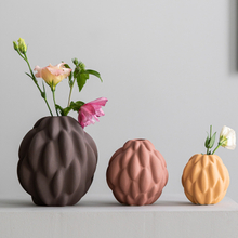 OEM Custom Art Keramikvasen-Set (S/M/L), moderner, matt strukturierter Knospen-Blumentopf für den Großhandel