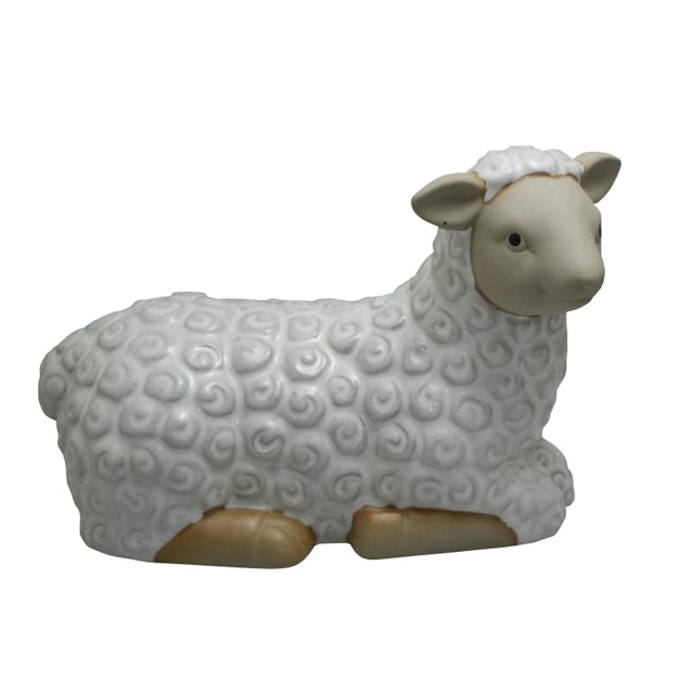 Keramik White Farm Schaf Statuen Dekoration