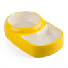 Tigger Max Exclusive Use Doppelschüssel High und Low Style Gelb Keramik Pet Feeder Keramik Cat Bowl