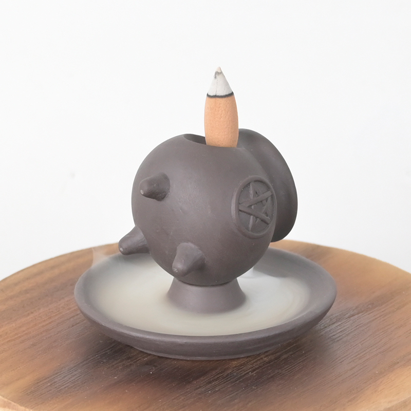 Kegel Weihrauch Wasserfall Backflow Weihrauch Brenner handgefertigte Keramik -Censer -Weihrauchhalter