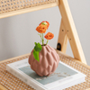 OEM Custom Art Keramikvasen-Set (S/M/L), moderner, matt strukturierter Knospen-Blumentopf für den Großhandel