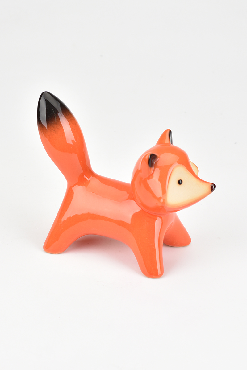 Rosa Keramik Tier Fuchs Tischplatte Dekoration Wohneinrichtung Dekoration