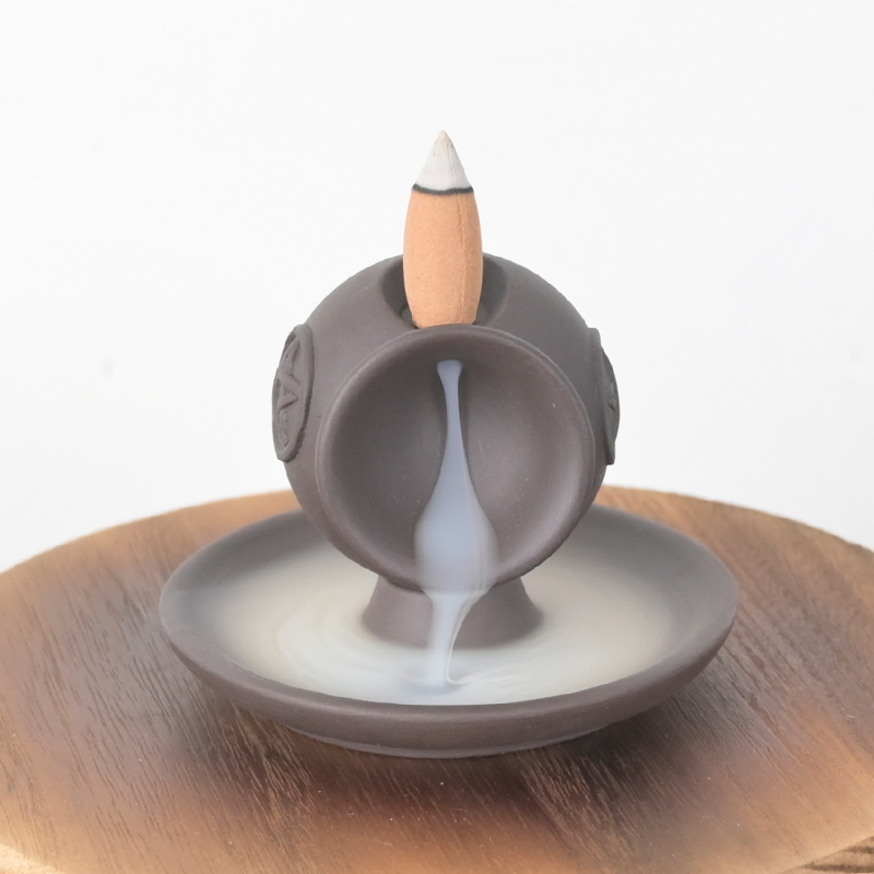 Kegel Weihrauch Wasserfall Backflow Weihrauch Brenner handgefertigte Keramik -Censer -Weihrauchhalter
