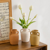 Braun, milchig weiß, hellgrün, Porzellanvase Home Dekoration Desktop -Ornamente Keramikvase