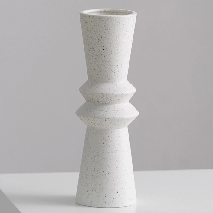 Handgefertigte Porzellanvase moderne minimalistische weiße Keramikvase