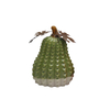 Handbemaltes, strukturiertes Keramik-Kürbisstatuen-Set, Herbsternte-Porzellan-Weihnachtsornament mit Metallakzenten. Hersteller