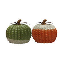 Benutzerdefinierte Keramik Kürbis Dekor OEM ODM Diamant Textur Porzellan Figuren Set für Thanksgiving Halloween Home Dekoration