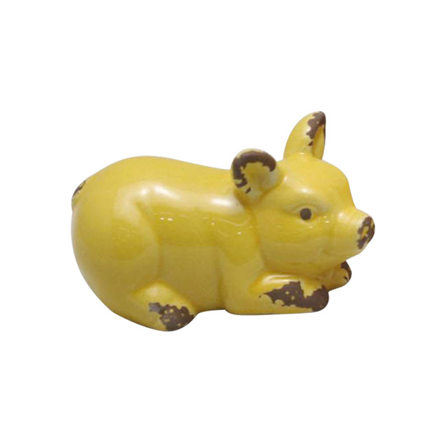Keramik Red Pig Yellow Pig und White Pig Ornamente