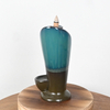 Blauer Keramik-Wasserfall-Rückfluss-Räucherkegel-Weihrauchhalter