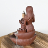 Skulptur Göttin Stil Design Wasserfall Backflow Weihrauchkeger Keramik Backflow Weihrauchbrenner