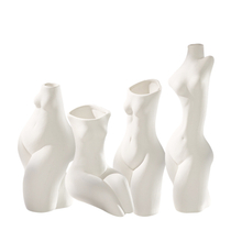 Körpermodellierung Art Vase stiller Stil Keramik Vase Skulptur weiße einfache Embryoblume Vase