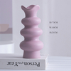 Pink, Blau, Schwarz, Weiß, Dreischicht Blumenstil Design Keramikvasen für die Heimdekoration