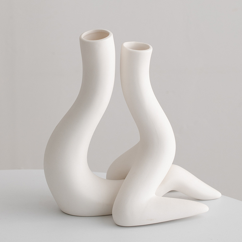 Stilvoller dekorativer Akzent für Schreibtische und Regale handwerklicher Keramik -Tischtop -Vase