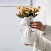 Großhandel mit moderner Keramik-Gesichtsvase, Büstenstatue für Heimdekoration, OEM-kundenspezifischer Porzellan-Menschenkopf-Blumentopf, Schmuck-Display-Halter