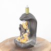 Skulpturen im Ganesha und Schlangenstil Ganesha Stil Design Keramik Wasserfall Backflow Weihrauchbrenner