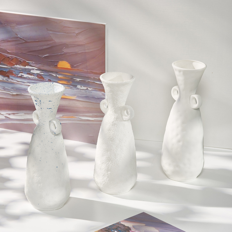 Hausdekoration weiße Keramikvase