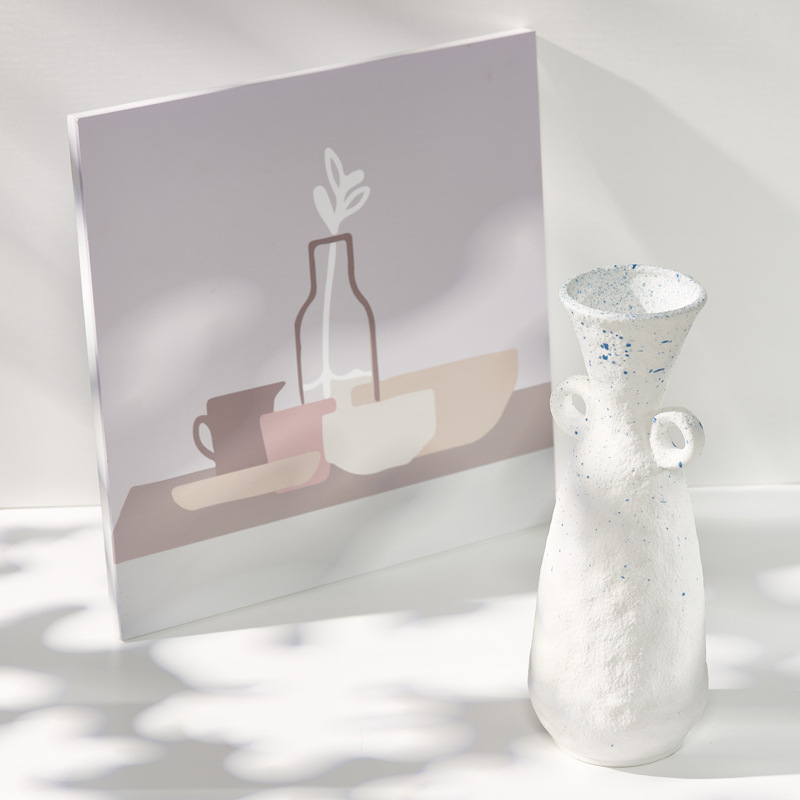 Desktop -Ornament Porzellan Vase Blumenanordnung Keramikvase