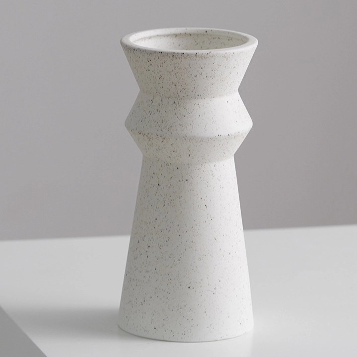 Handgefertigte Porzellanvase moderne minimalistische weiße Keramikvase
