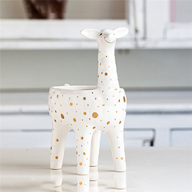 Keramik Giraffe Blumentopf
