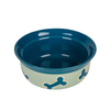 Blue Circular Ceramic Dog Bowl Keramik-Futterautomat