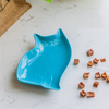 Cat Style Keramikplatte Keramik Pet Feeder Blue Ceramic Dog Bowl