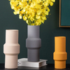 Weiße Keramikvase Desktop Dekoration für Wohnkulturblumenvase