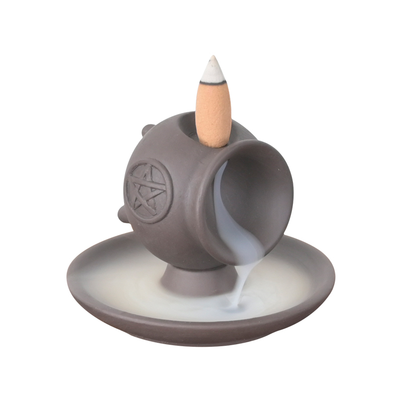 Kegel Weihrauch Wasserfall Backflow Weihrauch Brenner handgefertigte Keramik -Censer -Weihrauchhalter