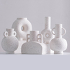 Kreativität und Innovationsstil Design Porzellan Vase Home Desktop -Dekorationen weiße Sandkörnchen fühlen Keramikvase