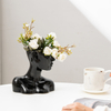 Moderne nordische Keramik-Gesichtsvase, abstrakter menschlicher Kopf, Blumentopf, Großhandel, kreative Porzellan-Körperbüste-Vase für Heimdekoration