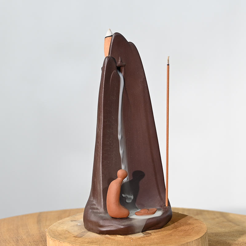 Einfache Modellierungsdesign der keramischen Berge und des Rivers Ceramic Backflow-Räucherbrenner