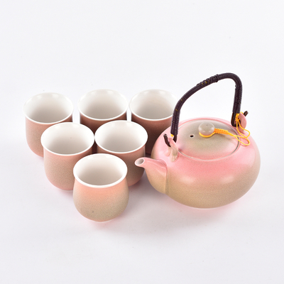 Produktionsunternehmen Direktverkauf keramisches rosa Teeset