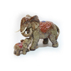 Keramik-Elefant zieht Baby-Elefanten-Keramik-große Elefant-Statue-Keramik-Tier-Verzierung