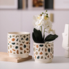 Keramikpflanzen Pflanzer geprägt verschiedene Muster Großes mittelgroße Blumenpot Gartenkabine Blumenpot Bürodekoration 