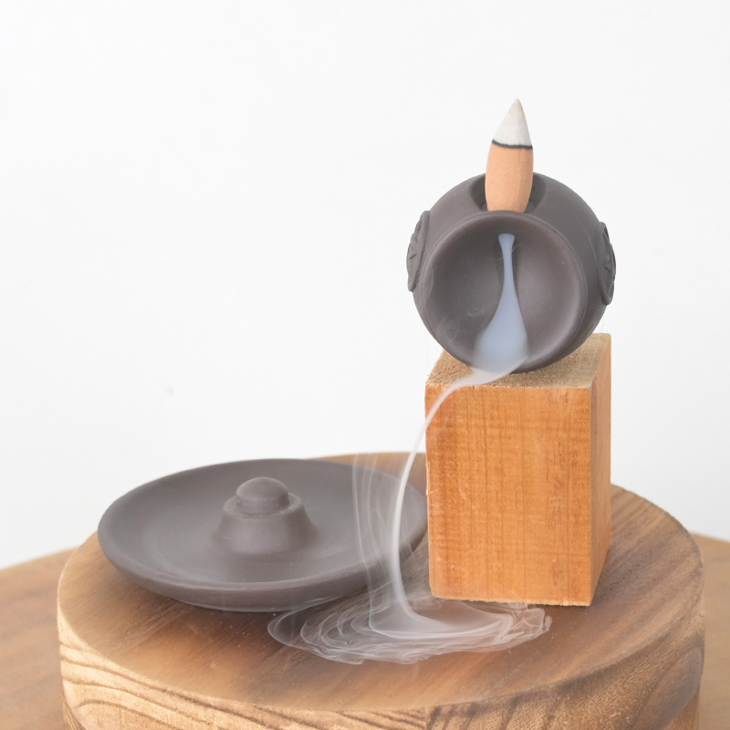 Kegel Weihrauch Wasserfall Backflow Weihrauch Brenner handgefertigte Keramik -Censer -Weihrauchhalter