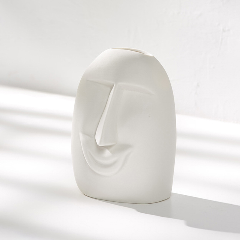 Porzellanvase ohne Glasur Wasser Desktop -Ornament Keramikvase