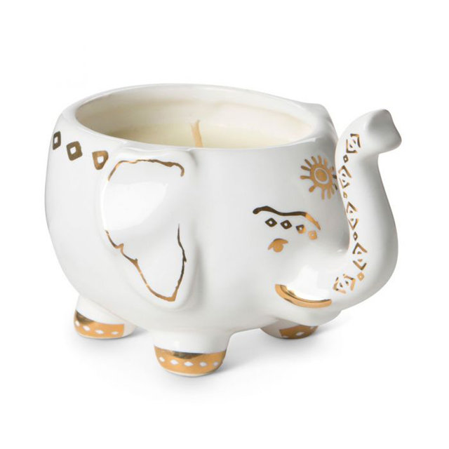 mit Goldmuster Keramik Miniatur Baby Elefant Kerzenbecher