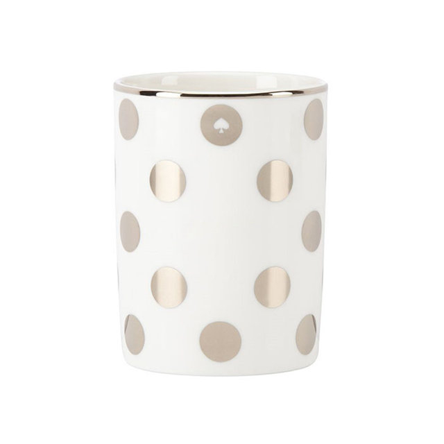 Gedruckte Goldflecken Keramikkerzenbecher